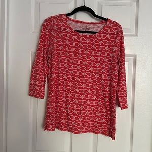 Women’s M Nautical Knot Shirt 3/4 Sleeves Vineyard Vines